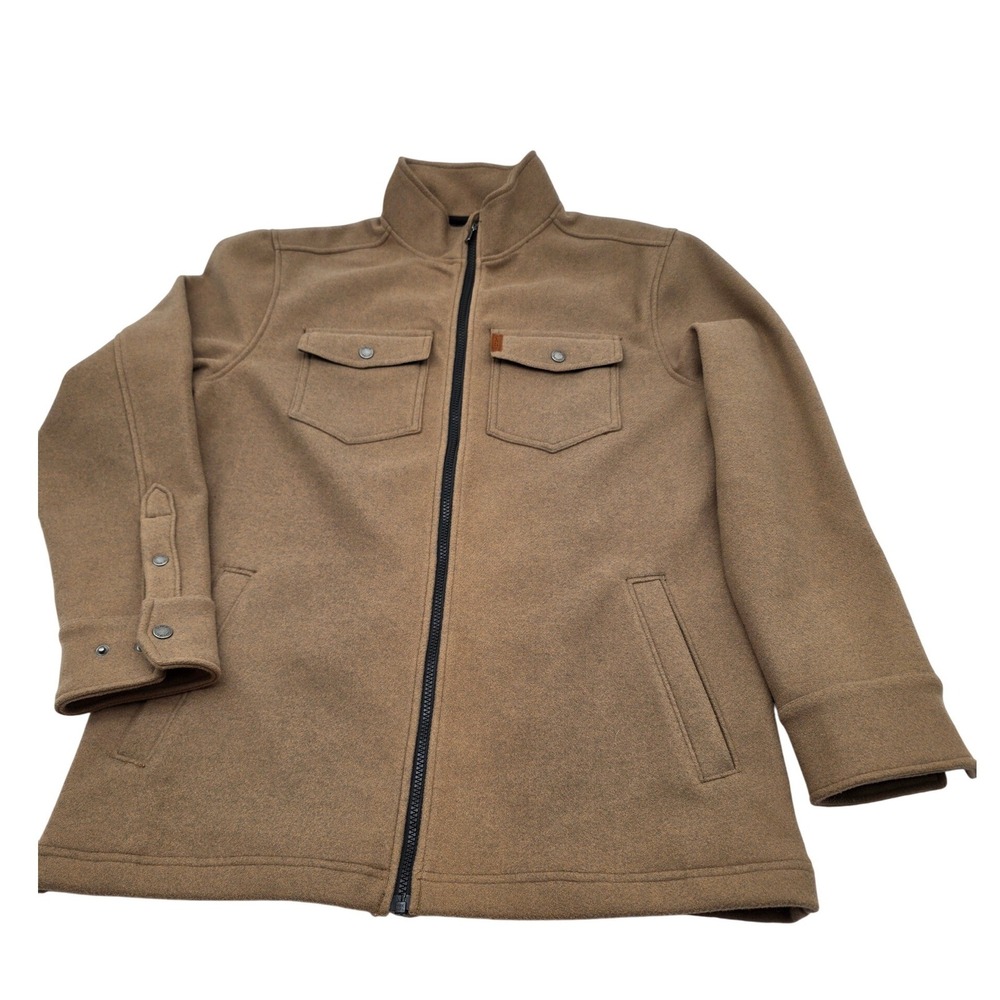 Cinch Western Full Zip Jacket Men S Tan/Brown Bonded Streetwear Gorpcore Utility
